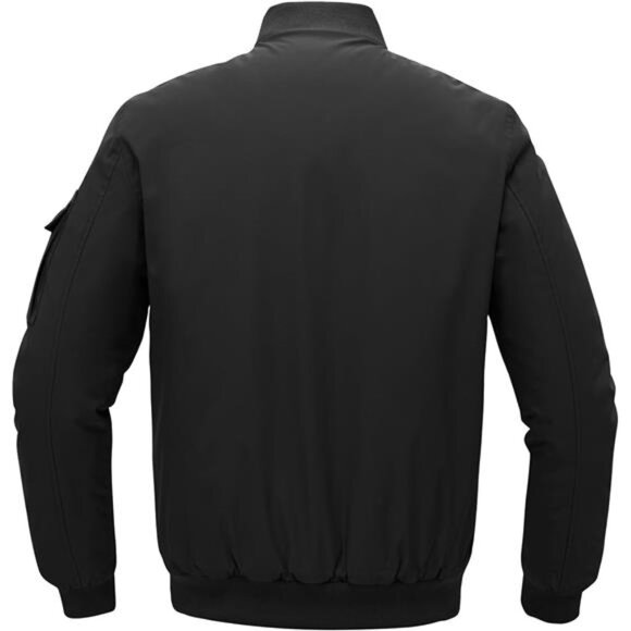 Mens Quilted Bomber Jacket Windproof Padded Coat Warm Casual Fall Winter Outerwe - Picture 2 of 7